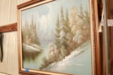 Oil on Canvas Winter Scene