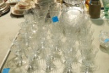 48 Pc. Crystal Glasses & Plates