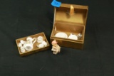 Hummel Tea Set In Trunk, Hummel Ornament, & Goebel Bell