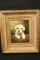 Gold Framed Puppy Painting on Canvas