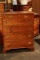 Solid Walnut 6 Drawer Chest with Brass Pulls