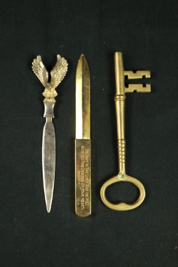 Brass Key & 2 Letter Openers