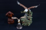 2 Eagles Figurines & Eagle Bell
