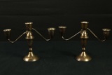 Pair of Stelring Silver Candlesticks