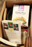 Box of Kitchenware & Books