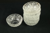 6 Pressed Glass Bowls