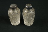 Pair of Pressed Glass Salt & Pepper Shakers