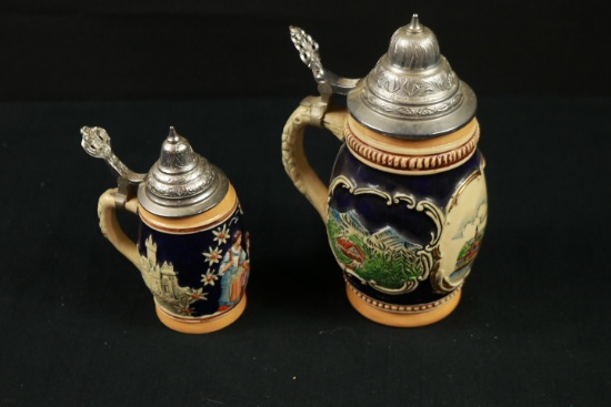 2 West German Beer Steins