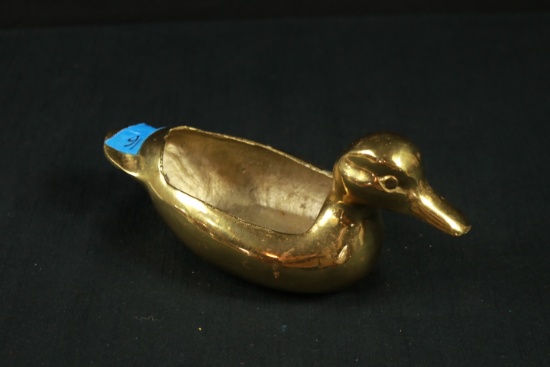 Brass Duck Planter