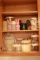 Cabinet with Assorted Kichenware