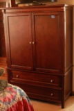 Cherry Finish Wardrobe Cabinet