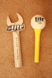 2 Miller Lite Draft Tap Handles