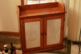 Pine Cabinet with Punched Tin Doors
