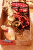 Box of Figurines & Leashes