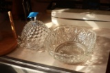 Fostoria Butter Dish & Glass Bowl