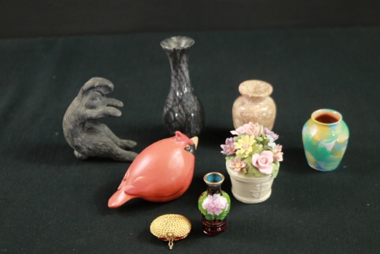 Assorted Small Vases & Figurines