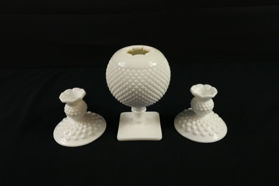 3 Pieces of Milk Glass