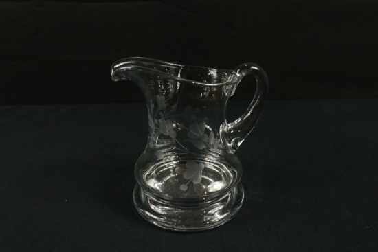 Etched Crystal Pitcher