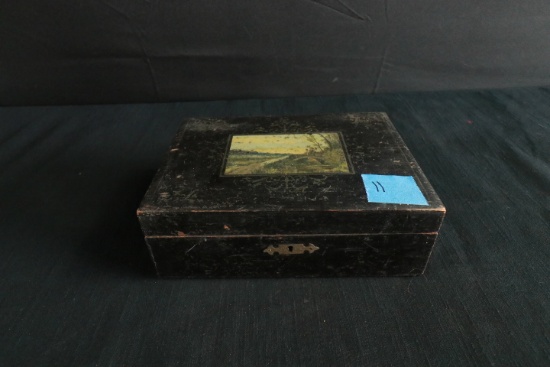 Wooden Box with Buttons