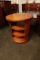 Drum Style Cherry End Table