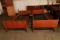 Pair of Westnofa Mid Century Modern Bunk/Twin Beds with Hanging Nightstand