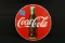 Round Enameled Coke Sign