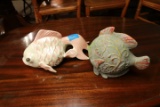 2 Ceramic Fish & Pottery Fish