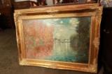 Framed Claude Monet Oil on Canvas Print