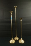 3 Brass Candlesticks