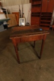 Primitive Walnut & Oak Table with Drawer