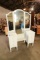 Painted Deco Vanity with Triple Mirror