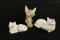 Plastic Angel Figurine, Ceramic Cat & Conrete Cat