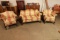 3 Piece Upholstered Love Seat & 2 Chairs