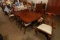 Henkel Harris Mahogany Double Pedestal Table with 8 Chairs & 4 Leaves