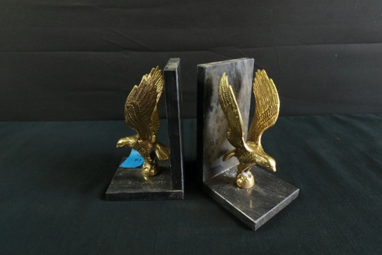 Pair of Brass Eagle Bookends