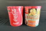 2 Metal Coke Tins