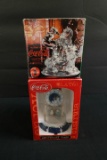 Coca Cola Snow Globe & Coca Cola Santa Figurine