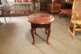 Queen Anne Cherry End Table with Drawer