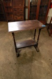 Antique Walnut Table with Shelf