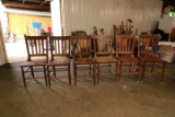 6 Anitque Oak Chairs