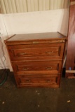 Oak Lateral 3 Drawer File Cabinet