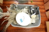 Box of Glassware, Candles & Misc