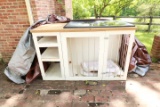 Custom Dog Crate with Storage Shelves