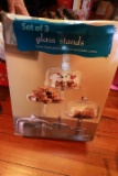 Set of 3 Glass Cake Stands