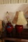 Pair of Red Ceramic Lamps