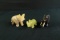3 Elephant Figurines