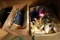 2 Boxes of Glassware & Books