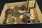 Box of Pins, Paperweights & Misc