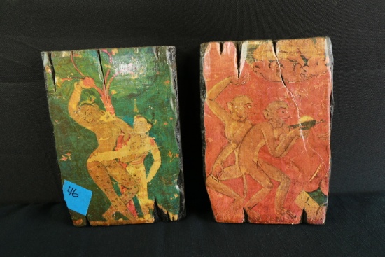 2 Nepalese Art Work Pieces on Boards