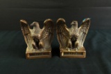 2 Brass Eagle Bookends
